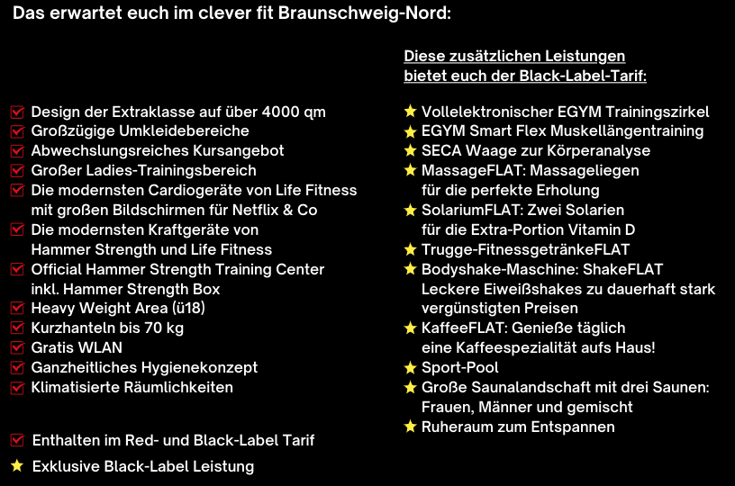 Leistungen clever fit Braunschweig-Nord